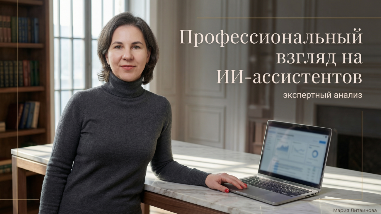 Эксперт использует ИИ-помощника для выполнения рабочих задач, оценивая экономию времени и бюджета | Мария Литвинова