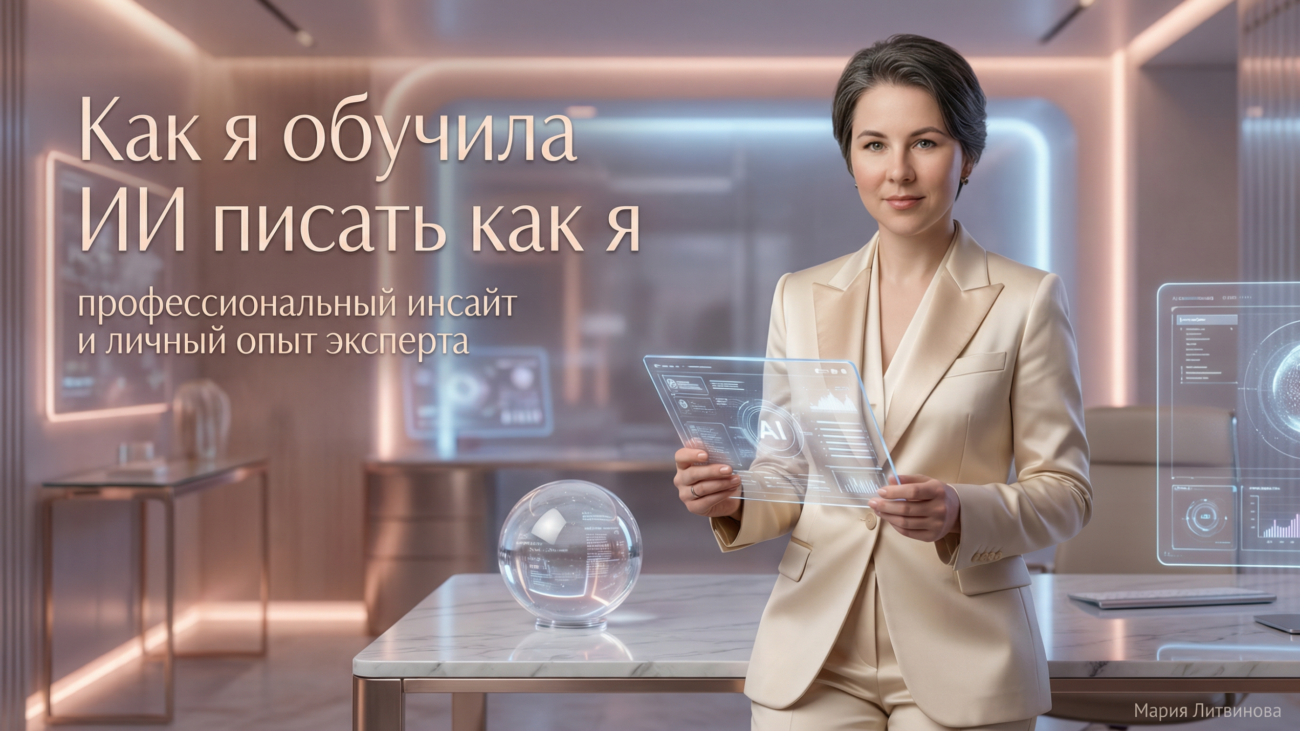 Процесс настройки ИИ под индивидуальный стиль автора для получения предсказуемых текстов | Мария Литвинова