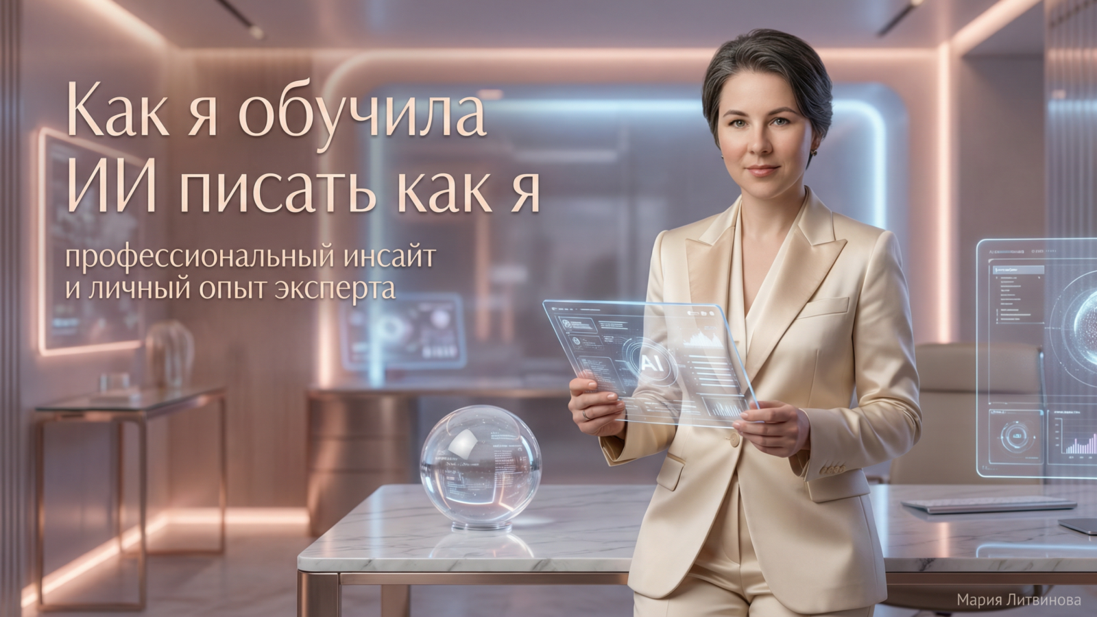 Процесс настройки ИИ под индивидуальный стиль автора для получения предсказуемых текстов | Мария Литвинова