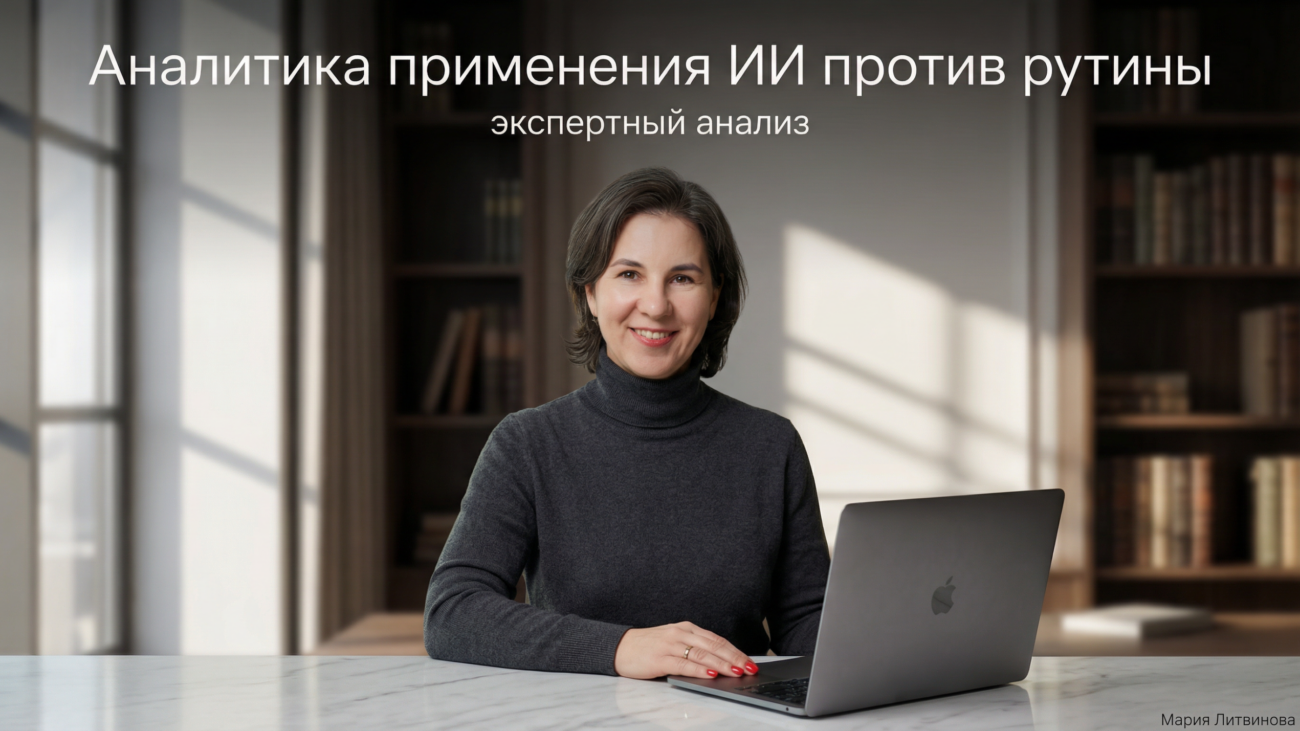 Рабочий процесс с сокращением рутины через нейросети и примерами практического применения ИИ в задачах | Мария Литвинова