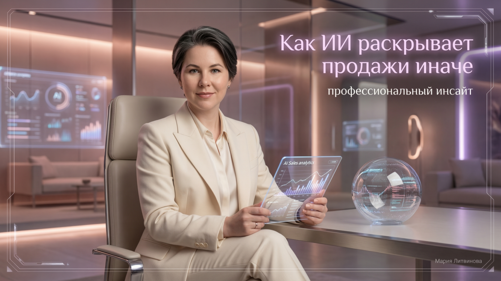 Интерфейс ИИ‑инструмента, помогающего анализировать продажи и улучшать воронку работы с клиентами | Мария Литвинова