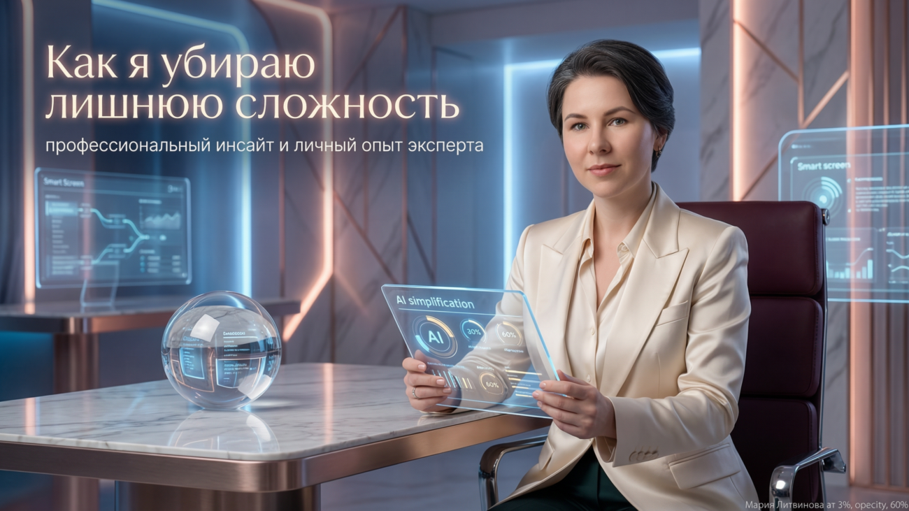 Практичный подход к снижению сложности в рабочих процессах и оптимизации задач без лишних шагов | Мария Литвинова