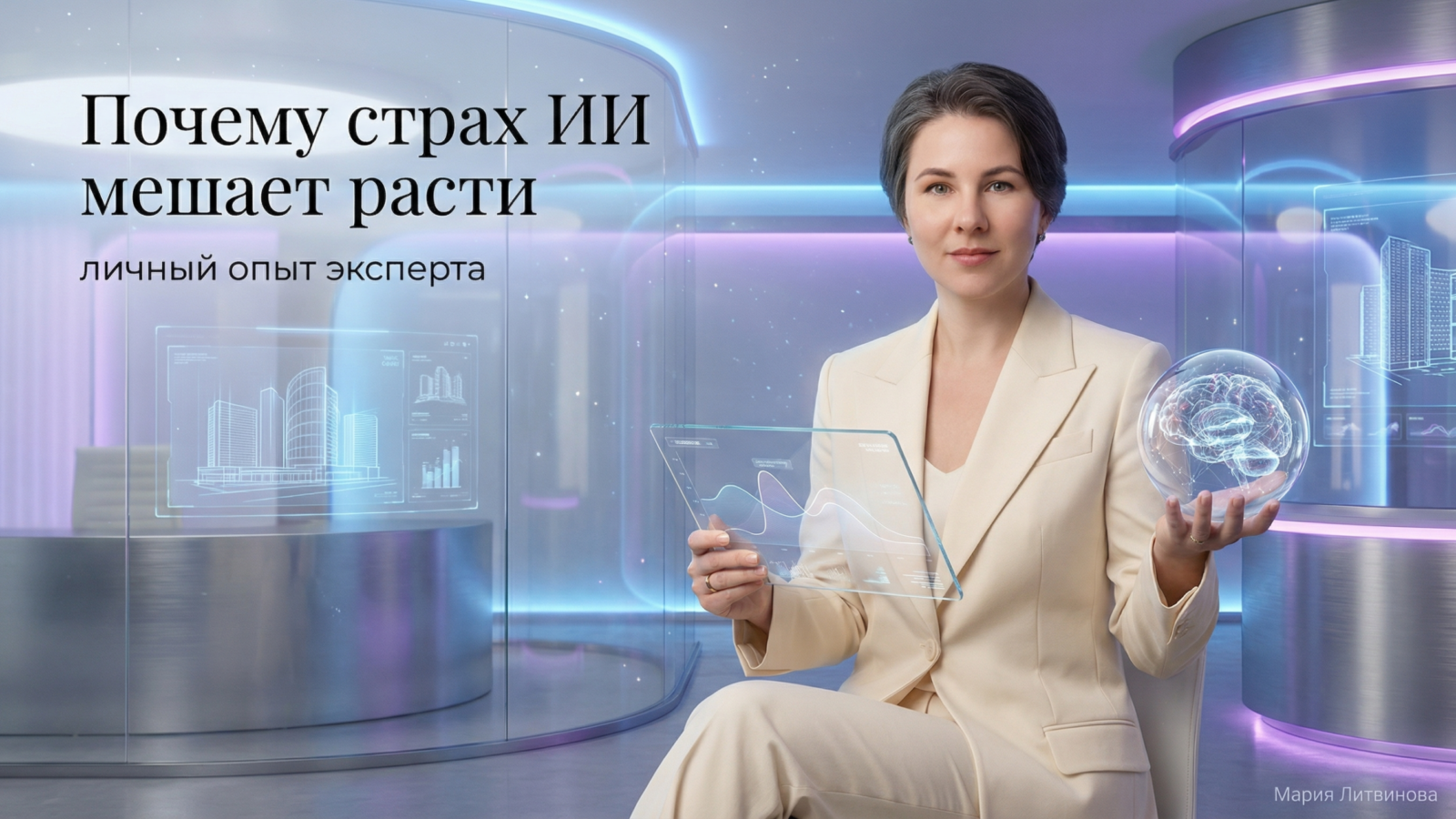 Иллюстрация человека и AI: разбор причин страха перед искусственным интеллектом и практические примеры | Мария Литвинова