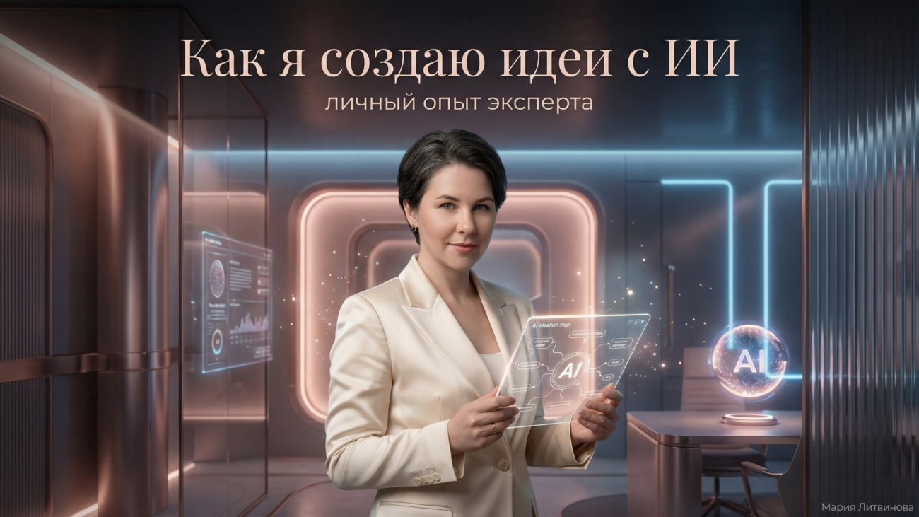 Генерация идей и работа с нейросетью: как ИИ поддерживает вдохновение и планирование | Мария Литвинова