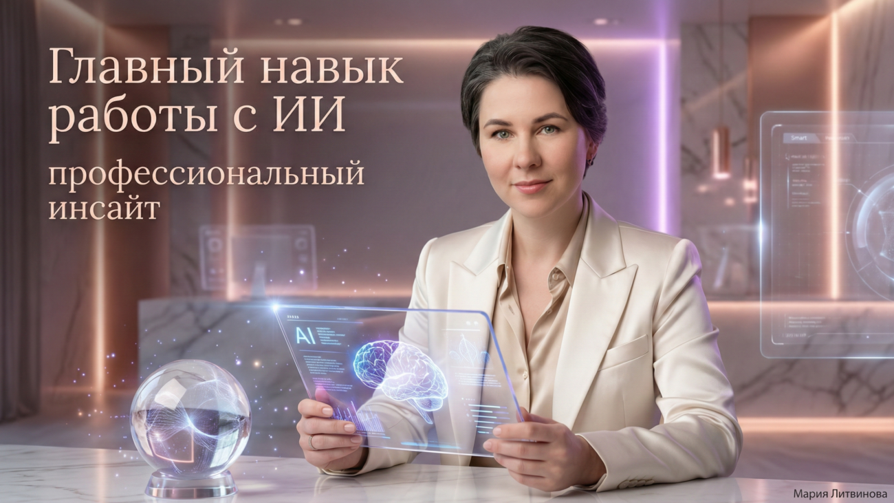 Один навык в работе с нейросетями упрощает работу и демонстрирует применение ИИ-помощника | Мария Литвинова