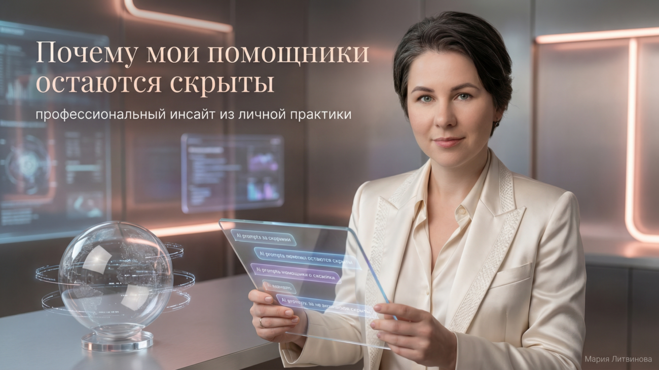 Обсуждаем, почему эксперты молчат о своих AI-помощниках и как это влияет на применение ИИ в бизнесе | Мария Литвинова