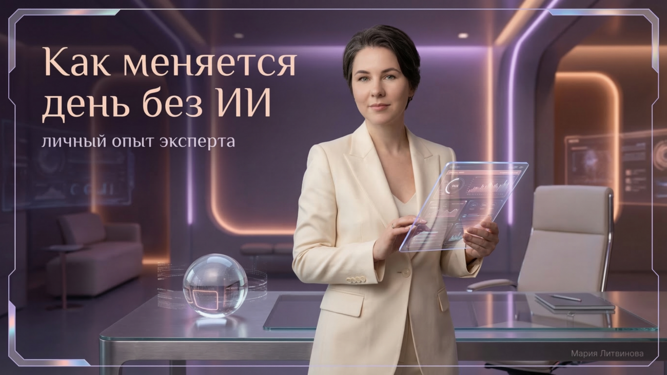 Иллюстративное изображение дня без AI в календаре с разбором влияния технологий на продуктивность и привычки | Мария Литвинова