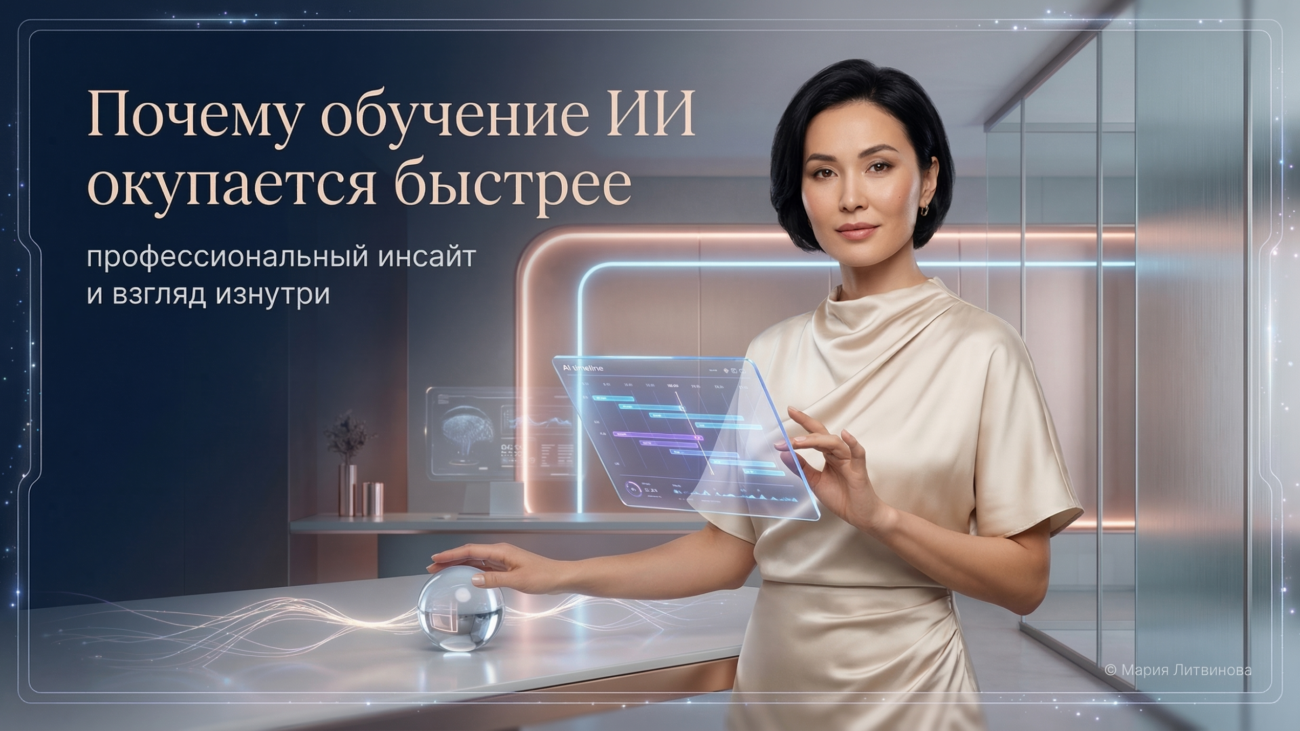 Инертность против изучения AI: как понять, когда стоит учиться и как начать применять ИИ на практике | Мария Литвинова